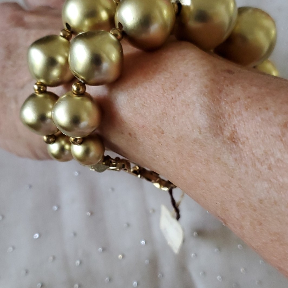 Marvella Faux Gold pearl Braclet - Picture 6 of 8